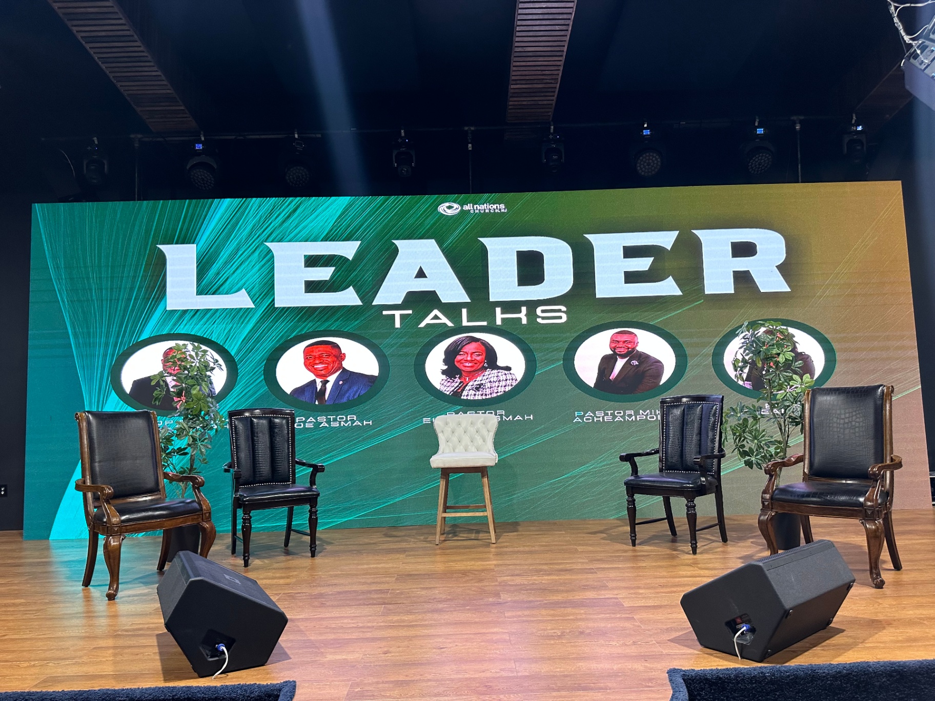 Leader Talks stage at All Nations Church