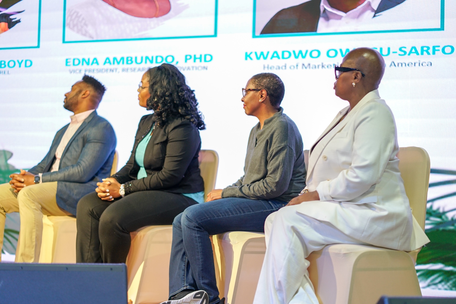Panelists on stage at Thrive Career Summit